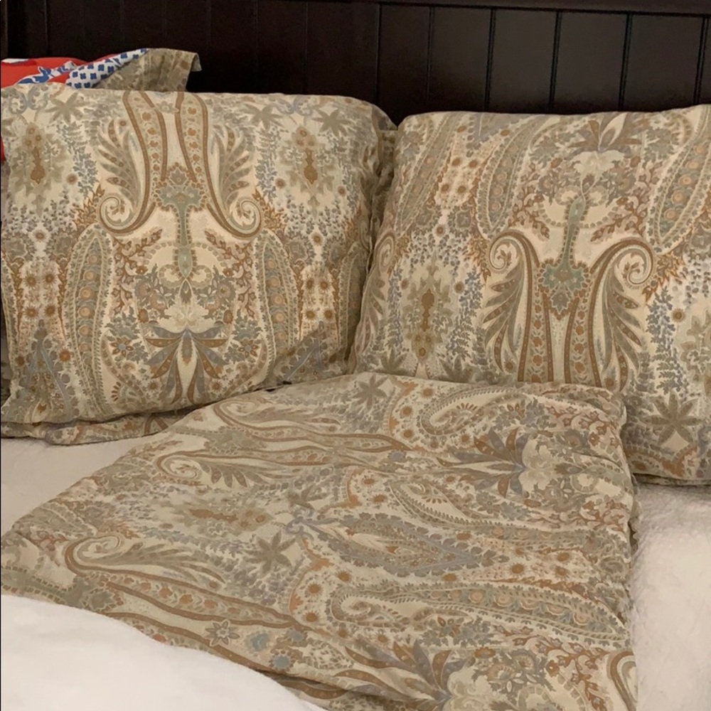 Pottery Barn Blythe King Duvet and Euros